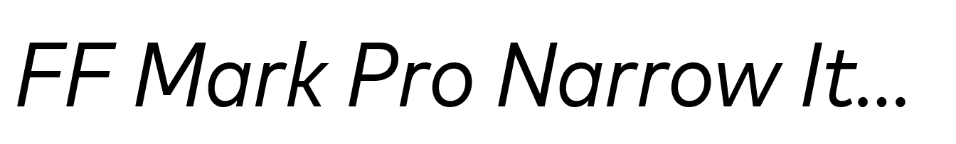 FF Mark Pro Narrow Italic